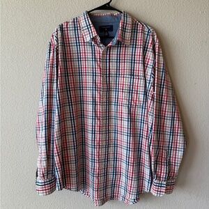 Saddlebred Red and Blue Plaid Button Down Shirt